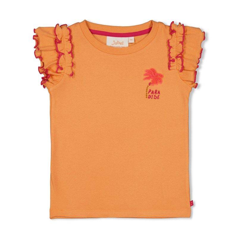 T-Shirt Mädchen mit Rüschen orange / Jubel / Samba Shake von Jubel