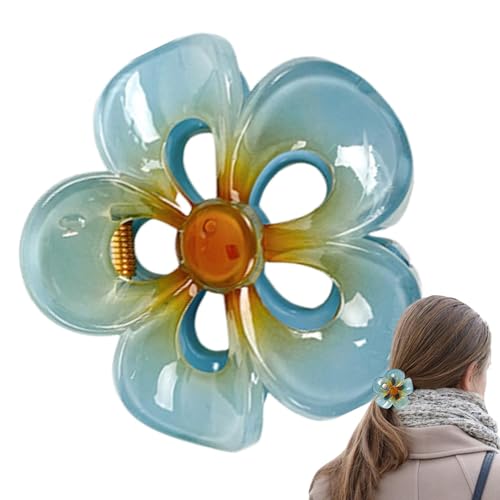 Jubepk Blumen-Haarklammer – Acryl Starker Halt Haarspange | Rutschfeste Haarspangen Große Frauen Haarspangen für Tropische Haarbedarf von Jubepk