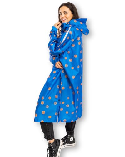 Jubi® Regenponcho Damen aus 100% Recycled Polyester - Blau- Nachhaltig, Leicht & Wasserdicht von Jubi