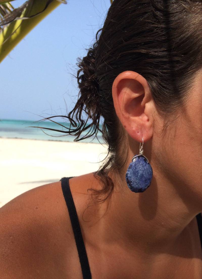 Große Blaue Achat Ohrringe. Helle Statement Edelstein Ohrringe, Sterling Silber Baumeln. Bold Handmade Schmuck Geschenk. Kostenloser Versand Große Blaue Achat Ohrringe. Helle Statement Edelstein Ohrringe, Sterling Silber Baumeln. Bold Handmade Schmuck Geschenk. Kostenloser Versand von JubilantGems