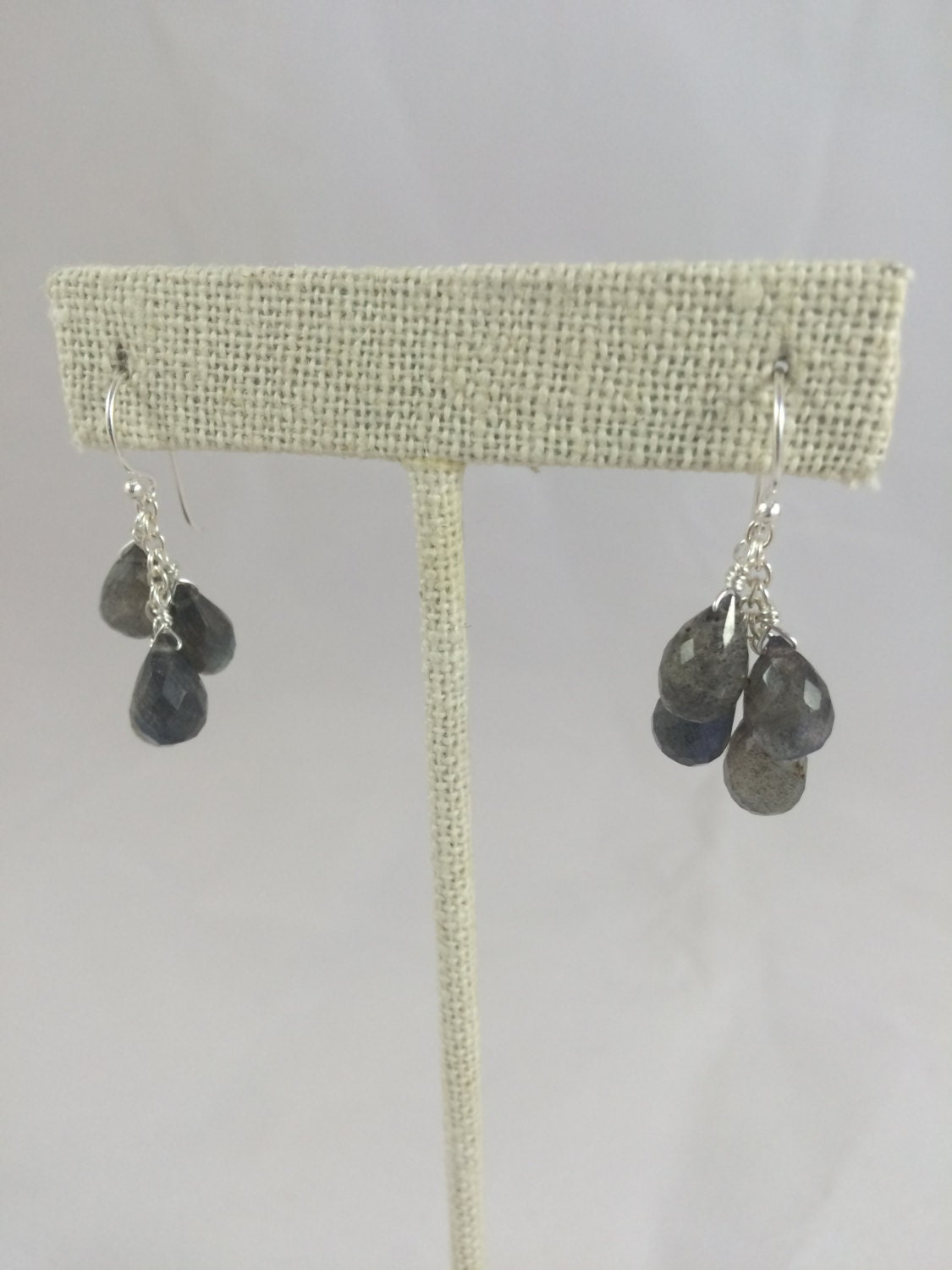 Vier Tropfen Labradorit Sterling Silber Ohrringe von JubilantGems