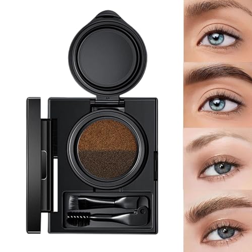 Augenbrauenpomade | Augenbrauenschablonenkit für Frauen | Eyebrow Eye Liner Stempel mit doppelter endeter Pinsel, wasserdichtes schmudgedes Augenbrauen Make-up für Frauen von Jubilofex