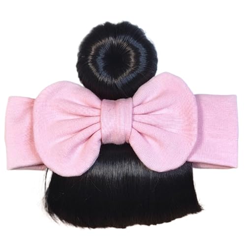 Jubilofex Baby Bowknot Bangs Wigs,Kinderperücken Mit Schleife Pony | Leicht zu tragendes Haar Für Party Familientreffen Events von Jubilofex