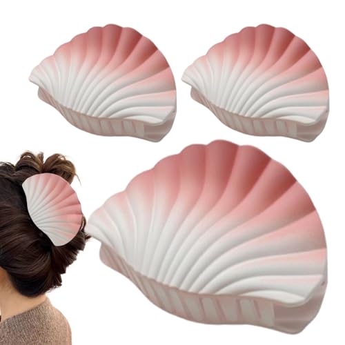 Jubilofex Damen Haarklammer - Muschelform Spangen Für Dickes Haar - 3er Set Tägliche Mode Verlauf Für Schule Reise Veranstaltungen Outdoor von Jubilofex