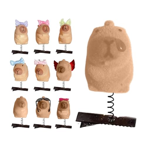 Tierhaarklammern, kleine Haarspangen für Frauen | Frühlingshaarclips 10 x Capibara, hervorragende Materialien, Cartoon-Haarschmuck, bunte Krallen Tierhaarklammern, kleine Haarspangen für Frauen | Frühlingshaarclips 10 x Capibara, hervorragende Materialien, Cartoon-Haarschmuck, bunte Krallen von Jubilofex