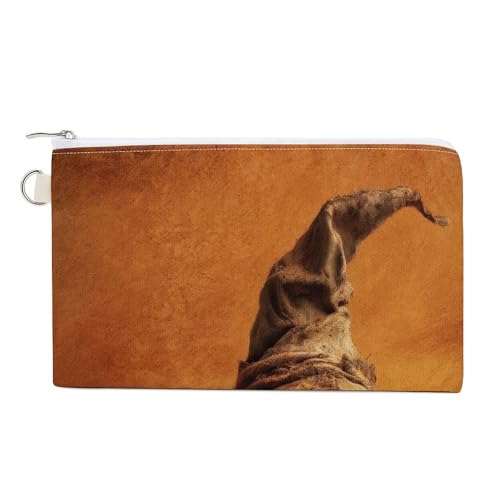 Canvas-Geldbörse, Halloween, zerrissener spitzer Hexenhut, Münzgeldbörse, Reißverschluss, kleine Kosmetiktasche Canvas-Geldbörse, Halloween, zerrissener spitzer Hexenhut, Münzgeldbörse, Reißverschluss, kleine Kosmetiktasche von Jubonexis