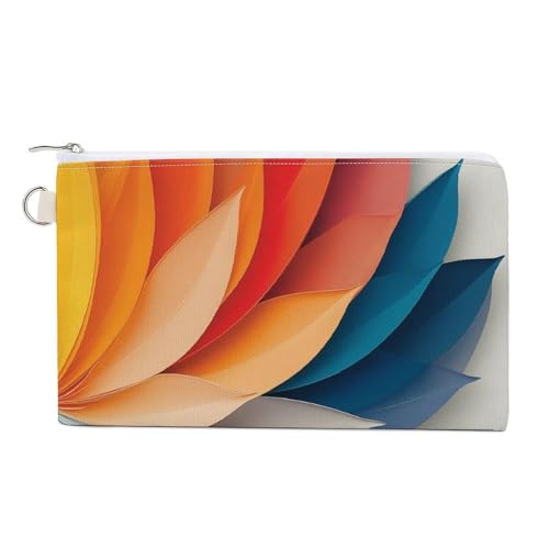 Canvas-Geldbörse, abstraktes Farbrad in Aktion, Münzgeldbörse, Reißverschluss, kleine Kosmetiktasche von Jubonexis