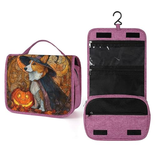 Corgi Reise-Kulturbeutel für Damen, mit Haken für Shampoo, zum Aufhängen, mit Haken für Shampoo von Jubonexis