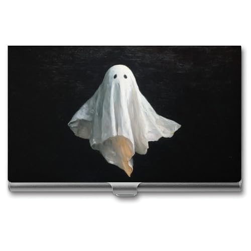 Jubonexis Adorable Ghost Floating in The Air Visitenkartenhalter Pocket Slim Metall Visitenkartenetui für Damen Herren von Jubonexis