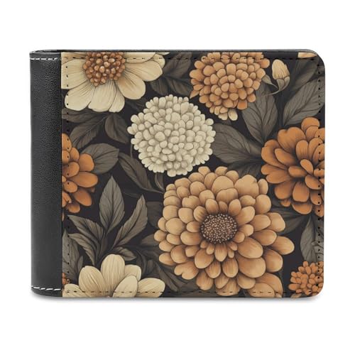 Jubonexis Beige- und Dunkelbraune, große Blumen, weiches PU-Leder, Bifold Wallet, Münzgeldbörse, Kreditkartenetui, langlebig, Kartenhalter, schlanke Geldscheinfach für Männer und Frauen Jubonexis Beige- und Dunkelbraune, große Blumen, weiches PU-Leder, Bifold Wallet, Münzgeldbörse, Kreditkartenetui, langlebig, Kartenhalter, schlanke Geldscheinfach für Männer und Frauen von Jubonexis