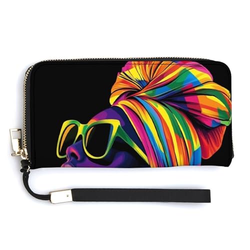 Jubonexis Bunte afrikanische Frau Sonnenbrille Ohrringe PU Leder Clutch Lange Faltbörse Münzgeldbörse Kreditkartenetui Langlebiger Kartenhalter Geld Aufbewahrung für Damen Herren Jubonexis Bunte afrikanische Frau Sonnenbrille Ohrringe PU Leder Clutch Lange Faltbörse Münzgeldbörse Kreditkartenetui Langlebiger Kartenhalter Geld Aufbewahrung für Damen Herren von Jubonexis