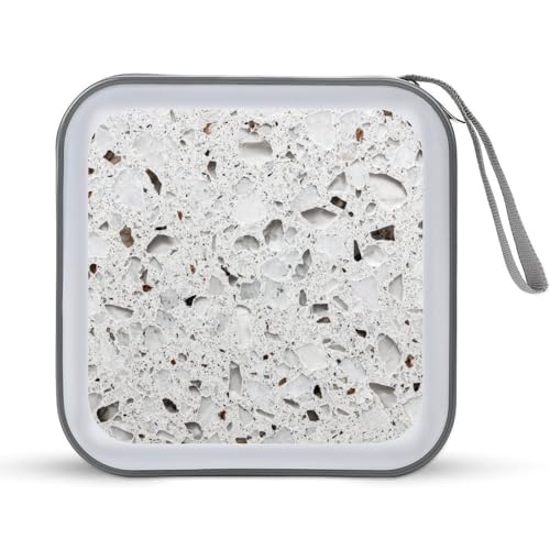 Jubonexis CD-Hülle, abstrakte weiße Papiertextur, polierter Stein, DVD-Aufbewahrung, tragbar, für Auto, Zuhause, Reisen Jubonexis CD-Hülle, abstrakte weiße Papiertextur, polierter Stein, DVD-Aufbewahrung, tragbar, für Auto, Zuhause, Reisen von Jubonexis