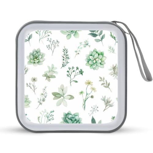 Jubonexis CD-Hülle / DVD-Hülle, Motiv: Sukkulenten, tragbar, für Auto, Zuhause, Reisen Jubonexis CD-Hülle / DVD-Hülle, Motiv: Sukkulenten, tragbar, für Auto, Zuhause, Reisen von Jubonexis
