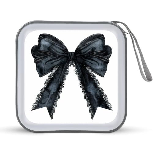 Jubonexis CD-Hülle mit Halloween-Schleife, schwarze Spitze, CD-Hülle, DVD-Aufbewahrung, tragbar, für Auto, Zuhause, Reisen Jubonexis CD-Hülle mit Halloween-Schleife, schwarze Spitze, CD-Hülle, DVD-Aufbewahrung, tragbar, für Auto, Zuhause, Reisen von Jubonexis