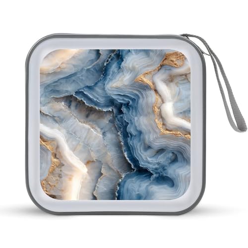 Jubonexis CD-Hülle mit Marmorstruktur, weiß und blau, abstrakt, DVD-Aufbewahrung, tragbar, für Auto, Zuhause, Reisen Jubonexis CD-Hülle mit Marmorstruktur, weiß und blau, abstrakt, DVD-Aufbewahrung, tragbar, für Auto, Zuhause, Reisen von Jubonexis