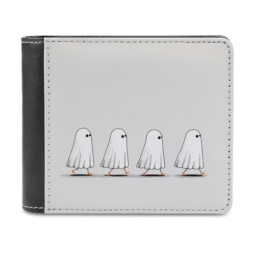 Jubonexis Cartoon Ghosts Walking in A Line Soft PU Leather Bifold Wallet, Coin Purse Credit Pass Case, Durable Card Holder Slim Billfold for Men Woman Money Storage von Jubonexis