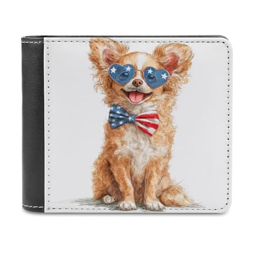 Jubonexis Chihuahua-Hund mit Sonnenbrille, weiches PU-Leder, Bifold Wallet, Münzgeldbörse, Kreditkartenetui, langlebig, Kartenhalter, schlanke Geldscheinfach für Männer und Frauen, Geldaufbewahrung Jubonexis Chihuahua-Hund mit Sonnenbrille, weiches PU-Leder, Bifold Wallet, Münzgeldbörse, Kreditkartenetui, langlebig, Kartenhalter, schlanke Geldscheinfach für Männer und Frauen, Geldaufbewahrung von Jubonexis
