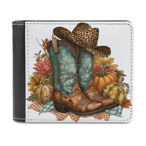 Jubonexis Cowgirl-Stiefel, Leopardenmuster, Cowboyhut, weiches PU-Leder, Bifold Wallet, Münzgeldbörse, Kreditkartenetui, langlebig, Kartenhalter, schlanke Geldscheinfach für Männer und Frauen Jubonexis Cowgirl-Stiefel, Leopardenmuster, Cowboyhut, weiches PU-Leder, Bifold Wallet, Münzgeldbörse, Kreditkartenetui, langlebig, Kartenhalter, schlanke Geldscheinfach für Männer und Frauen von Jubonexis