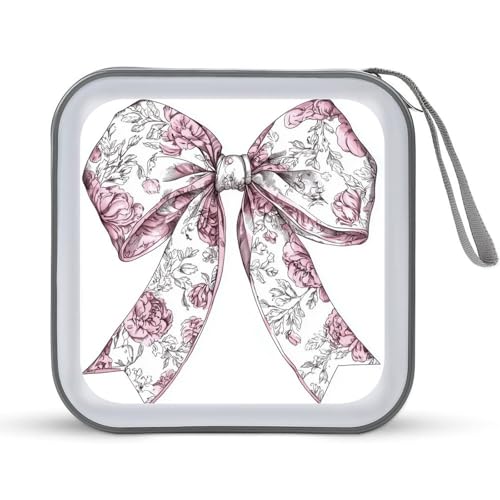 Jubonexis Elegante Schleife mit aufwendigen Blumenmustern, CD-Hülle, DVD-Aufbewahrung, tragbar, für Auto, Zuhause, Reisen Jubonexis Elegante Schleife mit aufwendigen Blumenmustern, CD-Hülle, DVD-Aufbewahrung, tragbar, für Auto, Zuhause, Reisen von Jubonexis