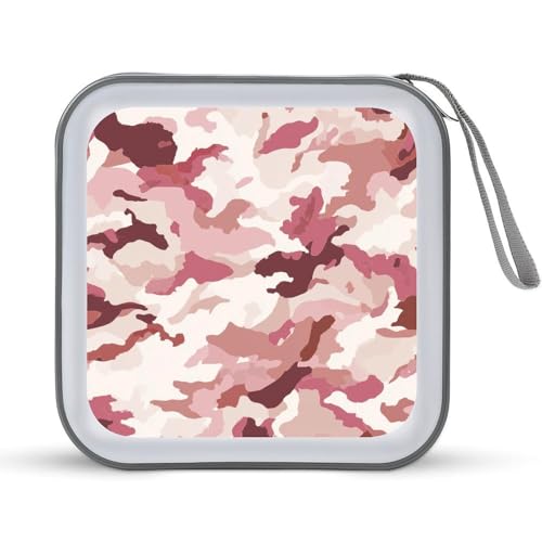 Jubonexis Feminine Camouflage-CD-Hülle, DVD-Aufbewahrung, tragbar, für Auto, Zuhause, Reisen von Jubonexis