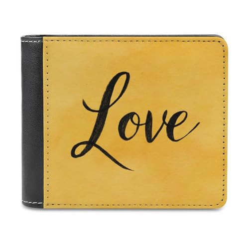 Jubonexis Gelbe Geldbörse mit Aufschrift "Word Love on Yellow", weiches PU-Leder, Münzgeldbörse, Kreditkartenetui, langlebig, Kartenhalter, schlanke Geldscheinfach, für Männer und Frauen Jubonexis Gelbe Geldbörse mit Aufschrift "Word Love on Yellow", weiches PU-Leder, Münzgeldbörse, Kreditkartenetui, langlebig, Kartenhalter, schlanke Geldscheinfach, für Männer und Frauen von Jubonexis