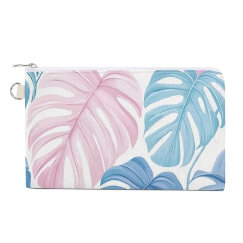 Jubonexis Geldbörse aus Segeltuch, Pastellfarben, minimalistischer Druck, Münzgeldbörse, Reißverschluss, kleine Kosmetiktasche von Jubonexis