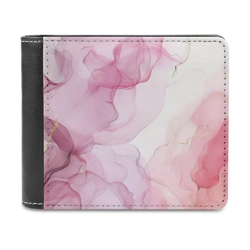 Jubonexis Geldbörse aus weichem PU-Leder, Geldbörse, Kreditkartenetui, robust, schlankes Design, für Damen und Herren, Blush Pink und Dusty Rose von Jubonexis