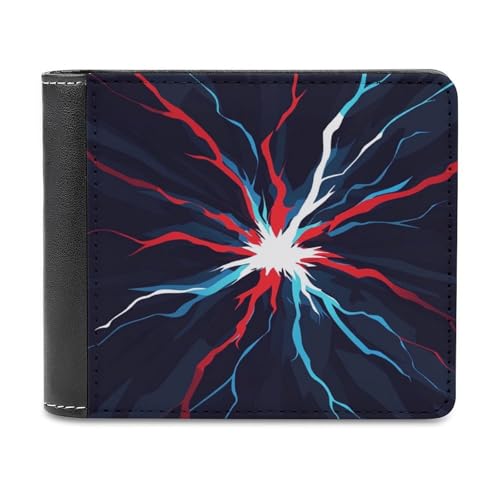 Jubonexis Geldbörse aus weichem PU-Leder in Blau / Rot / Weiß von Jubonexis