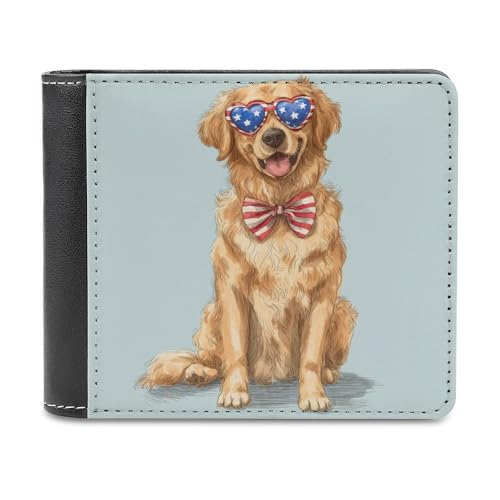 Jubonexis Golden Retriever Hunde-Sonnenbrille, weiches PU-Leder, Bifold Wallet, Münzgeldbörse, Kreditkartenetui, robuster Kartenhalter, schlanke Geldscheinfach für Männer und Frauen, Geldaufbewahrung Jubonexis Golden Retriever Hunde-Sonnenbrille, weiches PU-Leder, Bifold Wallet, Münzgeldbörse, Kreditkartenetui, robuster Kartenhalter, schlanke Geldscheinfach für Männer und Frauen, Geldaufbewahrung von Jubonexis