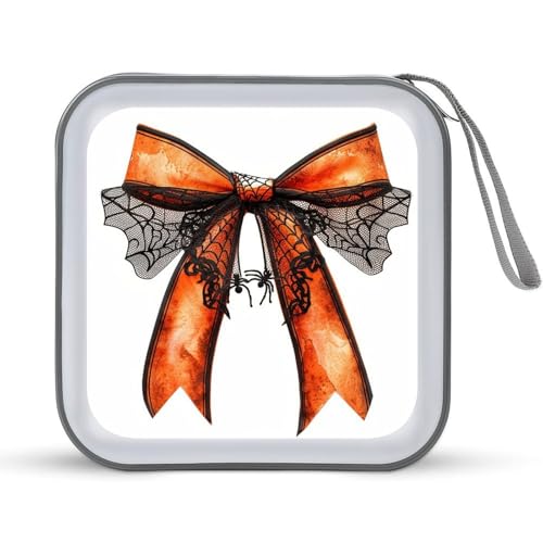 Jubonexis Halloween-CD-Hülle mit Schleife, Spinnennetz, Spitze, DVD-Aufbewahrung, tragbar, für Auto, Zuhause, Reisen Jubonexis Halloween-CD-Hülle mit Schleife, Spinnennetz, Spitze, DVD-Aufbewahrung, tragbar, für Auto, Zuhause, Reisen von Jubonexis