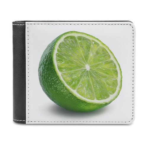 Jubonexis Hyper Realistic Lime Soft PU Leather Bifold Wallet, Coin Purse Credit Pass Case, Durable Card Holder Slim Billfold for Men Woman Money Storage von Jubonexis