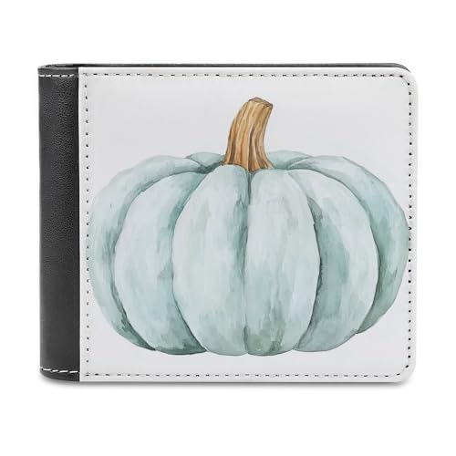 Jubonexis Münzgeldbörse, Kreditkartenetui, langlebig, Kartenhalter, schmal, für Damen und Herren, gedecktes Blaugrün, Kürbisgrün, Kürbisgrün von Jubonexis