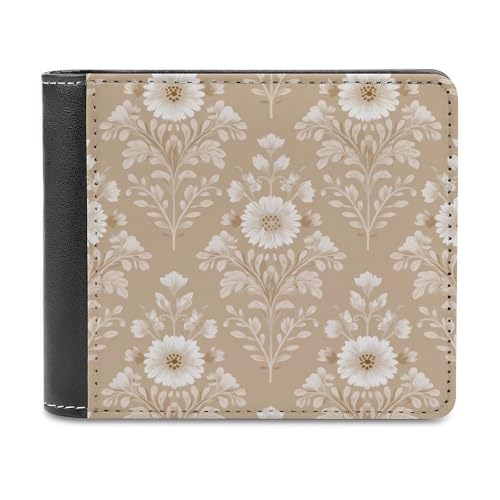 Jubonexis Neutral Farmhouse Boho Style Flowers Soft PU Leather Bifold Wallet, Coin Purse Credit Pass Case, Durable Card Holder Slim Billfold for Men Woman Money Storage von Jubonexis