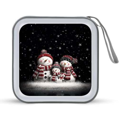 Jubonexis Niedliche Schneemänner-Familien-CD-Hülle, DVD-Aufbewahrung, tragbar, für Auto, Zuhause, Reisen Jubonexis Niedliche Schneemänner-Familien-CD-Hülle, DVD-Aufbewahrung, tragbar, für Auto, Zuhause, Reisen von Jubonexis