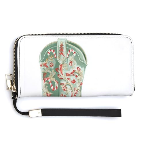 Jubonexis Niedliche Weihnachts-Cowgirl-Stiefel, PU-Leder, Clutch, lang, Bifold Wallet, Münzgeldbörse, Kreditkartenetui, robuster Kartenhalter, Geldaufbewahrung für Damen und Herren Jubonexis Niedliche Weihnachts-Cowgirl-Stiefel, PU-Leder, Clutch, lang, Bifold Wallet, Münzgeldbörse, Kreditkartenetui, robuster Kartenhalter, Geldaufbewahrung für Damen und Herren von Jubonexis