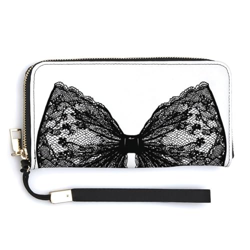 Jubonexis Schwarze Spitze dicke Kokette Schleife PU Leder Clutch Lange Bifold Wallet Münzgeldbörse Kreditkartenetui Langlebig Kartenhalter Geld Aufbewahrung für Damen Herren Jubonexis Schwarze Spitze dicke Kokette Schleife PU Leder Clutch Lange Bifold Wallet Münzgeldbörse Kreditkartenetui Langlebig Kartenhalter Geld Aufbewahrung für Damen Herren von Jubonexis