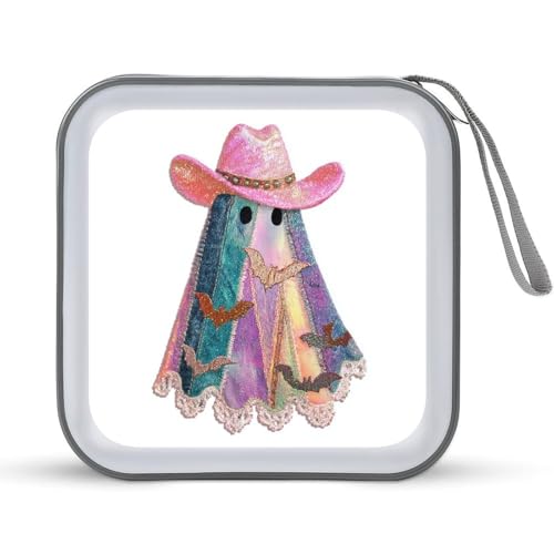 Jubonexis Skurrile Coquette Ghost Western Cowgirl CD-Hülle DVD Aufbewahrungskoffer tragbar für Auto Zuhause Reisen Jubonexis Skurrile Coquette Ghost Western Cowgirl CD-Hülle DVD Aufbewahrungskoffer tragbar für Auto Zuhause Reisen von Jubonexis