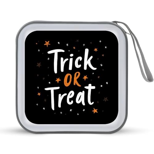 Jubonexis Süßes oder Saures Halloween-CD-Hülle, DVD-Aufbewahrung, tragbar, für Auto, Zuhause, Reisen von Jubonexis