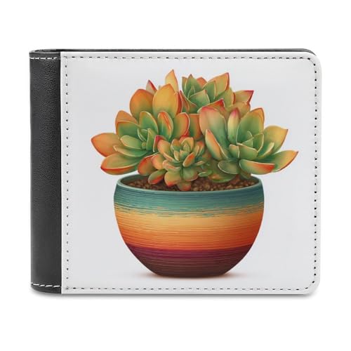 Jubonexis Sukkulenten-Geldbörse mit buntem Topf, weiches PU-Leder, Münzgeldbörse, Kreditkartenetui, langlebig, Kartenhalter, schlanke Geldscheinfach für Männer und Frauen Jubonexis Sukkulenten-Geldbörse mit buntem Topf, weiches PU-Leder, Münzgeldbörse, Kreditkartenetui, langlebig, Kartenhalter, schlanke Geldscheinfach für Männer und Frauen von Jubonexis