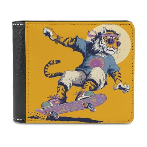 Jubonexis Tiger mit Stirnband, Skateboarding, weiches PU-Leder, Bifold Wallet, Münzgeldbörse, Kreditkartenetui, langlebig, Kartenhalter, schlanke Geldscheinfach für Männer und Frauen Jubonexis Tiger mit Stirnband, Skateboarding, weiches PU-Leder, Bifold Wallet, Münzgeldbörse, Kreditkartenetui, langlebig, Kartenhalter, schlanke Geldscheinfach für Männer und Frauen von Jubonexis