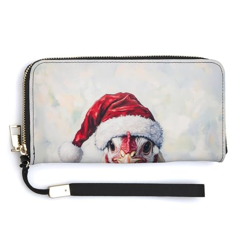 Jubonexis Weihnachtsmütze, Huhn-Halskette, Weihnachtsbeleuchtung, PU-Leder, Clutch, lange Faltbörse, Münzgeldbörse, Kreditkartenetui, langlebiger Kartenhalter, Geldaufbewahrung für Damen und Herren Jubonexis Weihnachtsmütze, Huhn-Halskette, Weihnachtsbeleuchtung, PU-Leder, Clutch, lange Faltbörse, Münzgeldbörse, Kreditkartenetui, langlebiger Kartenhalter, Geldaufbewahrung für Damen und Herren von Jubonexis