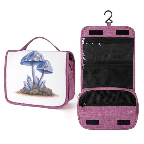 Kulturbeutel für Damen, Kristallpilze, zum Aufhängen, Make-up-Organizer mit Haken für Shampoo Kulturbeutel für Damen, Kristallpilze, zum Aufhängen, Make-up-Organizer mit Haken für Shampoo von Jubonexis