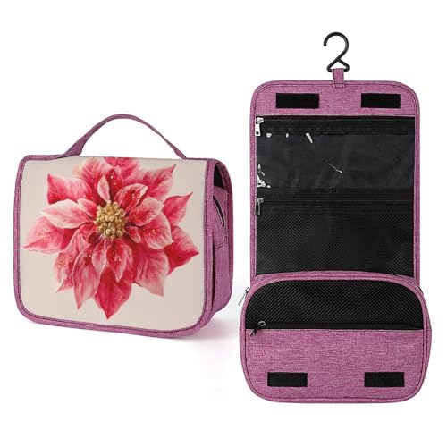 Kulturbeutel für Damen, Motiv: Weihnachtsstern, goldfarben, mit Haken für Shampoo Kulturbeutel für Damen, Motiv: Weihnachtsstern, goldfarben, mit Haken für Shampoo von Jubonexis