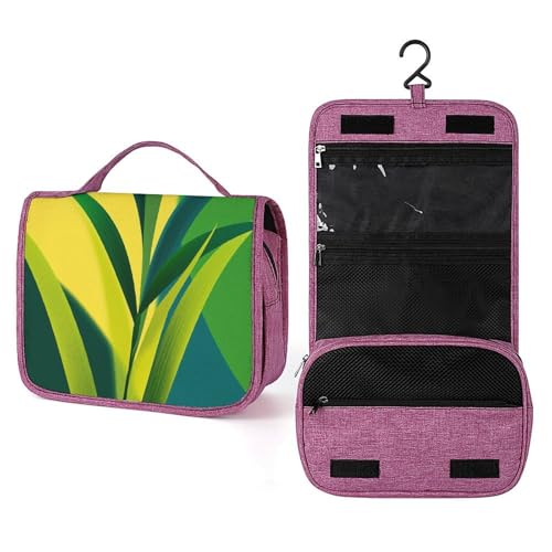 Kulturbeutel für Damen, abstrakte grüne Pflanzen, zum Aufhängen, Make-up-Organizer mit Haken für Shampoo Kulturbeutel für Damen, abstrakte grüne Pflanzen, zum Aufhängen, Make-up-Organizer mit Haken für Shampoo von Jubonexis