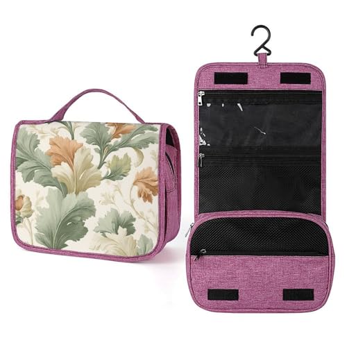 Kulturbeutel mit Eukalyptus-Moosstroh-Akzenten, gedämpfter Reise-Kulturbeutel für Damen, hängender Make-up-Organizer mit Haken für Shampoo Kulturbeutel mit Eukalyptus-Moosstroh-Akzenten, gedämpfter Reise-Kulturbeutel für Damen, hängender Make-up-Organizer mit Haken für Shampoo von Jubonexis