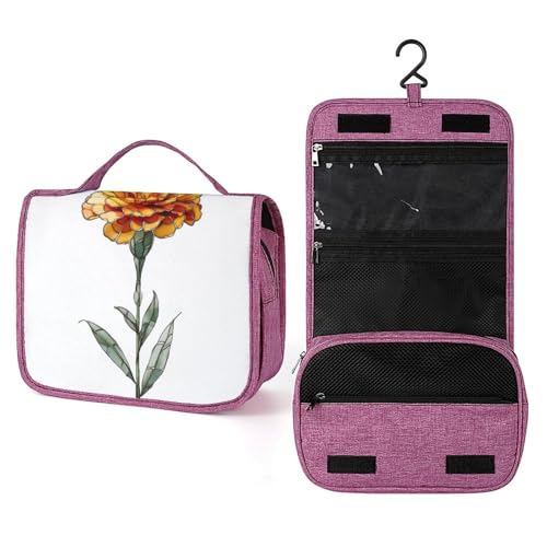 Kulturbeutel mit Ringelblumen-Motiv, Buntglas, für Damen, zum Aufhängen, Make-up-Organizer mit Haken für Shampoo Kulturbeutel mit Ringelblumen-Motiv, Buntglas, für Damen, zum Aufhängen, Make-up-Organizer mit Haken für Shampoo von Jubonexis