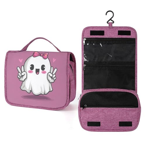 Niedliche Reise-Kulturbeutel für Damen, Cartoon-Geist, zum Aufhängen, Make-up-Organizer mit Haken für Shampoo Niedliche Reise-Kulturbeutel für Damen, Cartoon-Geist, zum Aufhängen, Make-up-Organizer mit Haken für Shampoo von Jubonexis