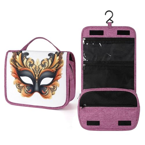 Reise-Kulturbeutel mit Cartoon-Hexen-Maske, für Damen, zum Aufhängen, Make-up-Organizer mit Haken für Shampoo Reise-Kulturbeutel mit Cartoon-Hexen-Maske, für Damen, zum Aufhängen, Make-up-Organizer mit Haken für Shampoo von Jubonexis