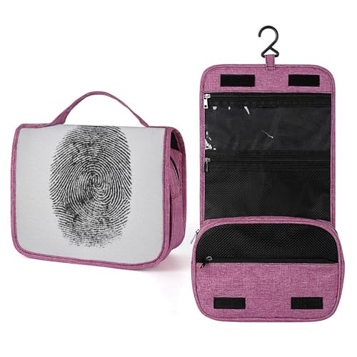 Reise-Kulturbeutel mit Fingerabdruck für Damen, zum Aufhängen, Make-up-Organizer mit Haken für Shampoo Reise-Kulturbeutel mit Fingerabdruck für Damen, zum Aufhängen, Make-up-Organizer mit Haken für Shampoo von Jubonexis