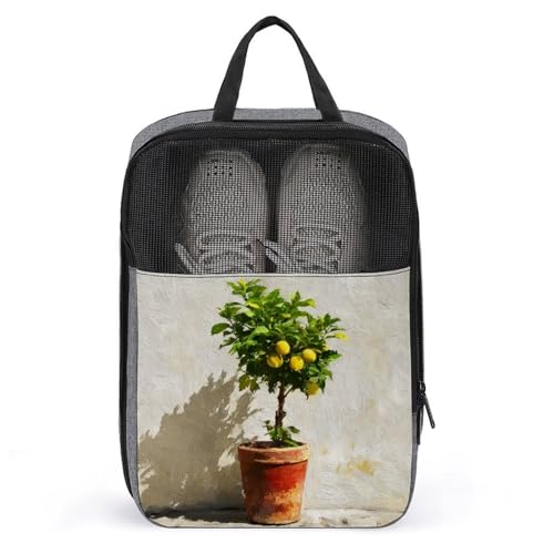 Schuhtasche mit Zitronenbaum in einem hohen Topf, für Reisen, den täglichen Gebrauch, Anti-Staub-Aufbewahrung, Tragetasche, Golf-Schuhbeutel Schuhtasche mit Zitronenbaum in einem hohen Topf, für Reisen, den täglichen Gebrauch, Anti-Staub-Aufbewahrung, Tragetasche, Golf-Schuhbeutel von Jubonexis